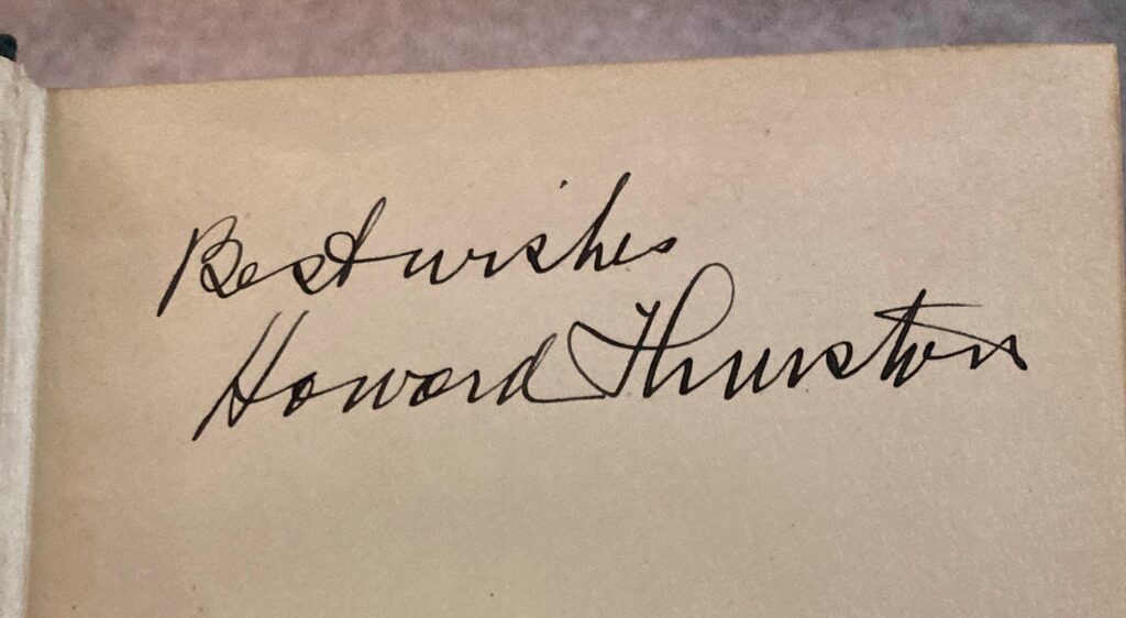 Howard thurston autograph