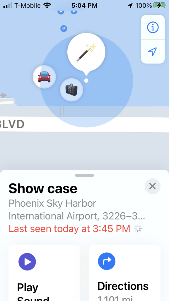apple airtag to keep track of magic show props