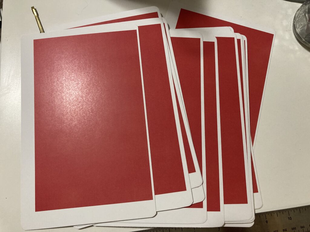 miscut cards
