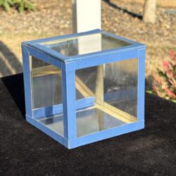 magic clear box with blue edges