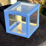 clear box with blue edges