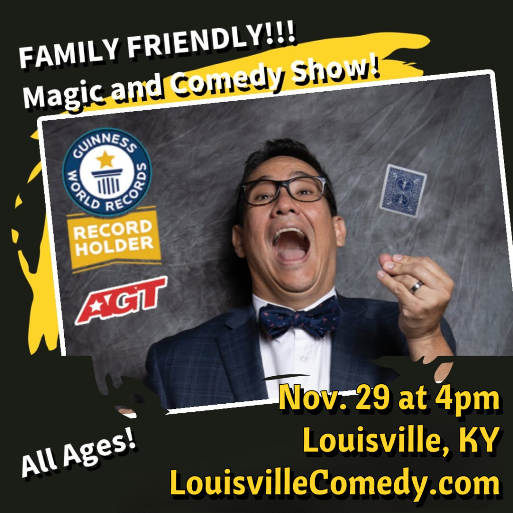 Advertisement for comedy show in Louisville KY