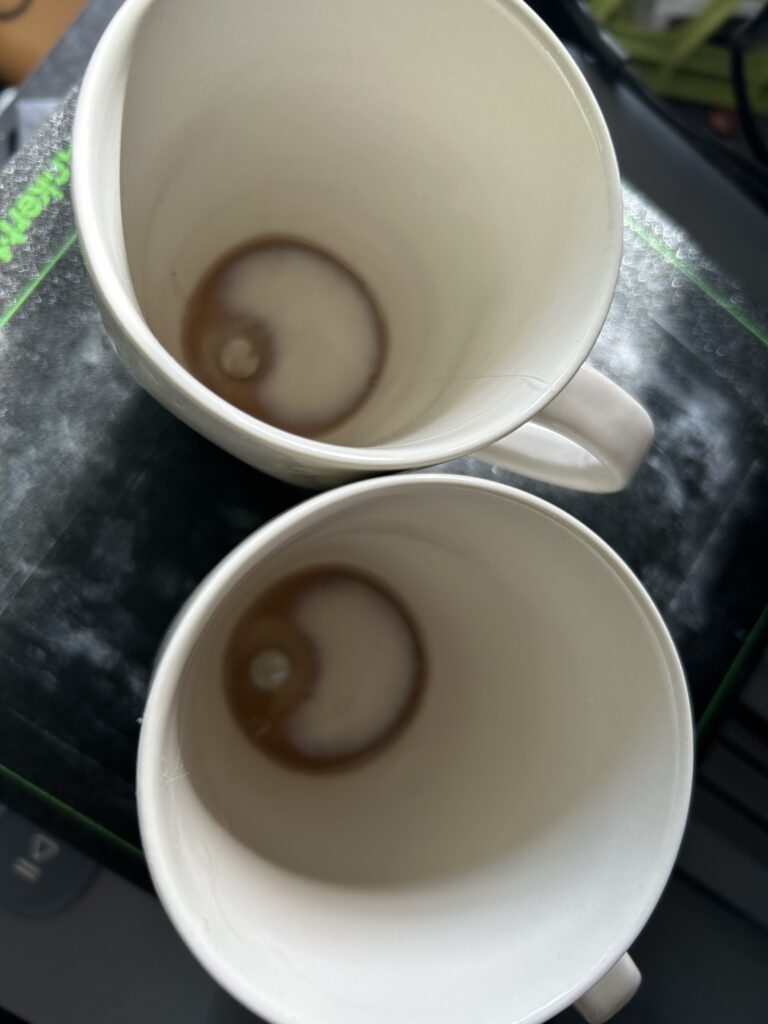 Chop cup as a coffee cup