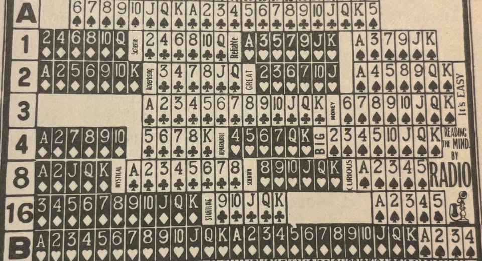 radio mind reading card trick