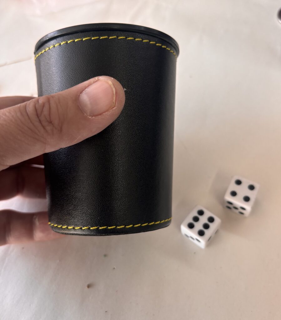 chop cup dice cup