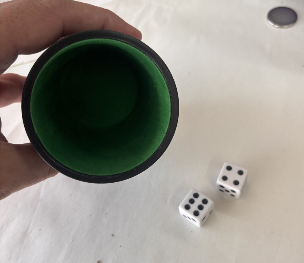 chop cup dice cup