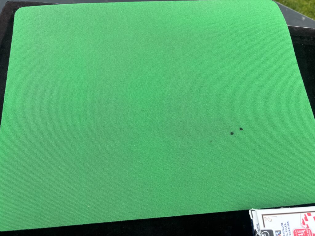 close up mat with sharpie marker stain