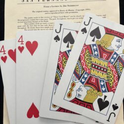 Magic trick with jumbo cards
