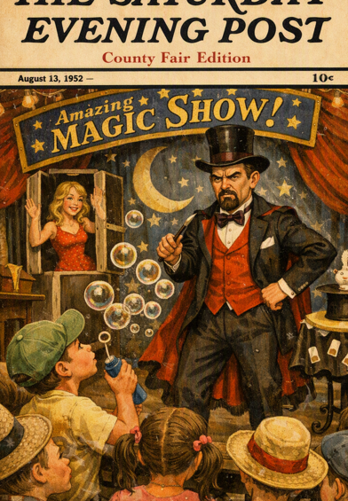 bubbles in a magic show