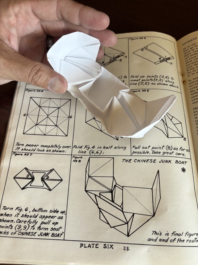 Origami boat