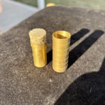 two brass tubes