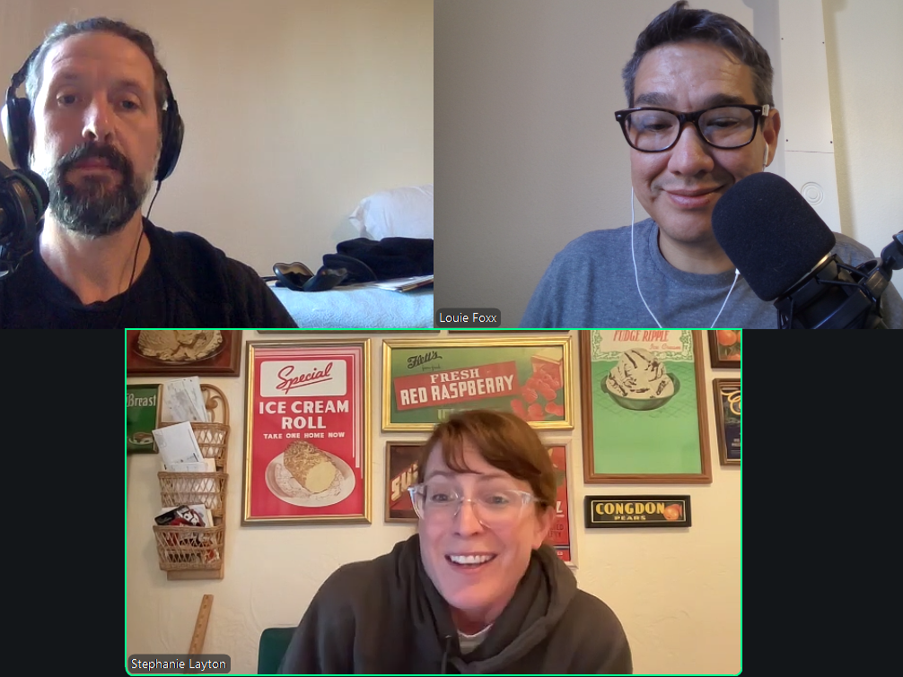 podcast interview with three people
