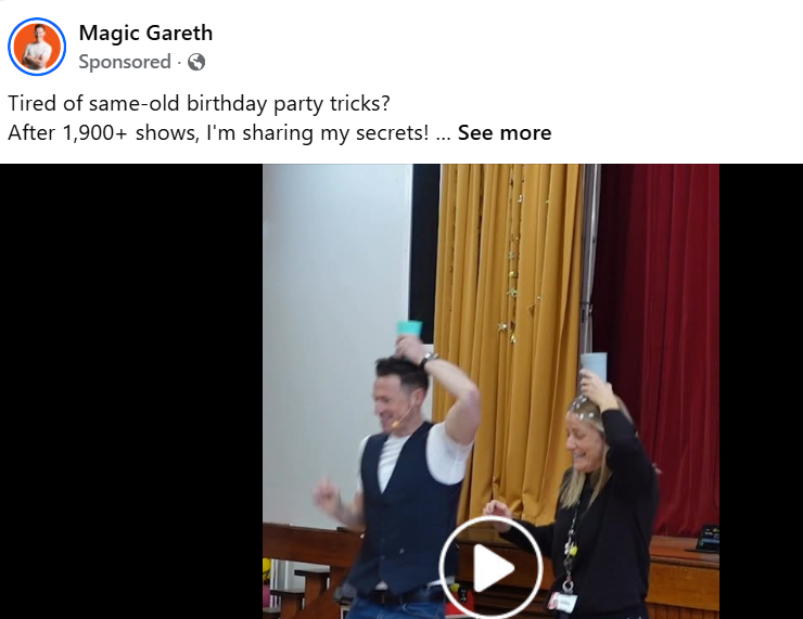 magician advertisment