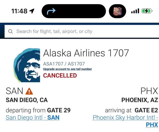 flight cancelled notice