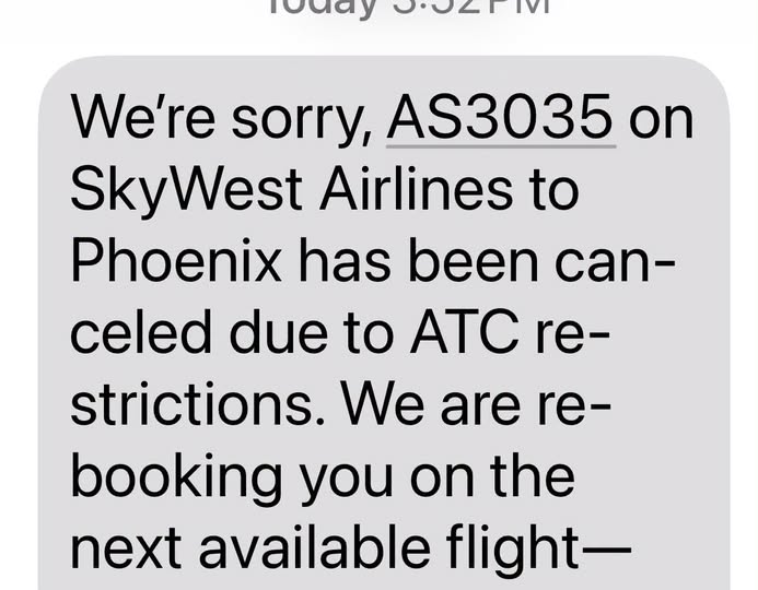 flight cancellation notice