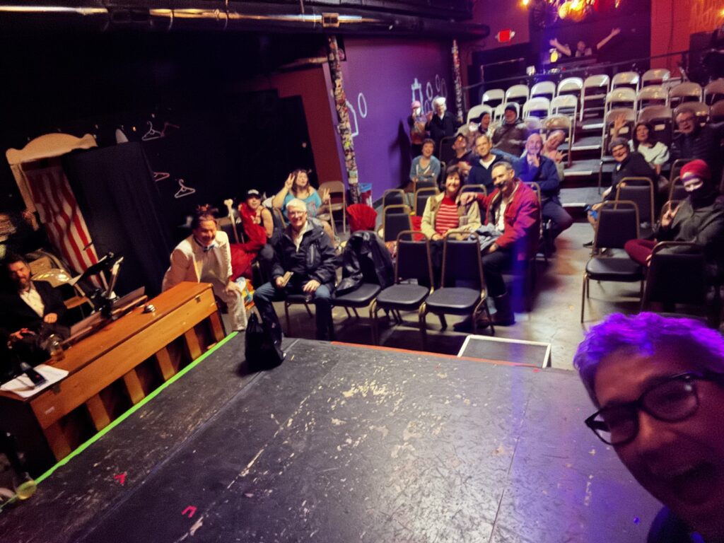 vaudeville acts at a preshow meeting